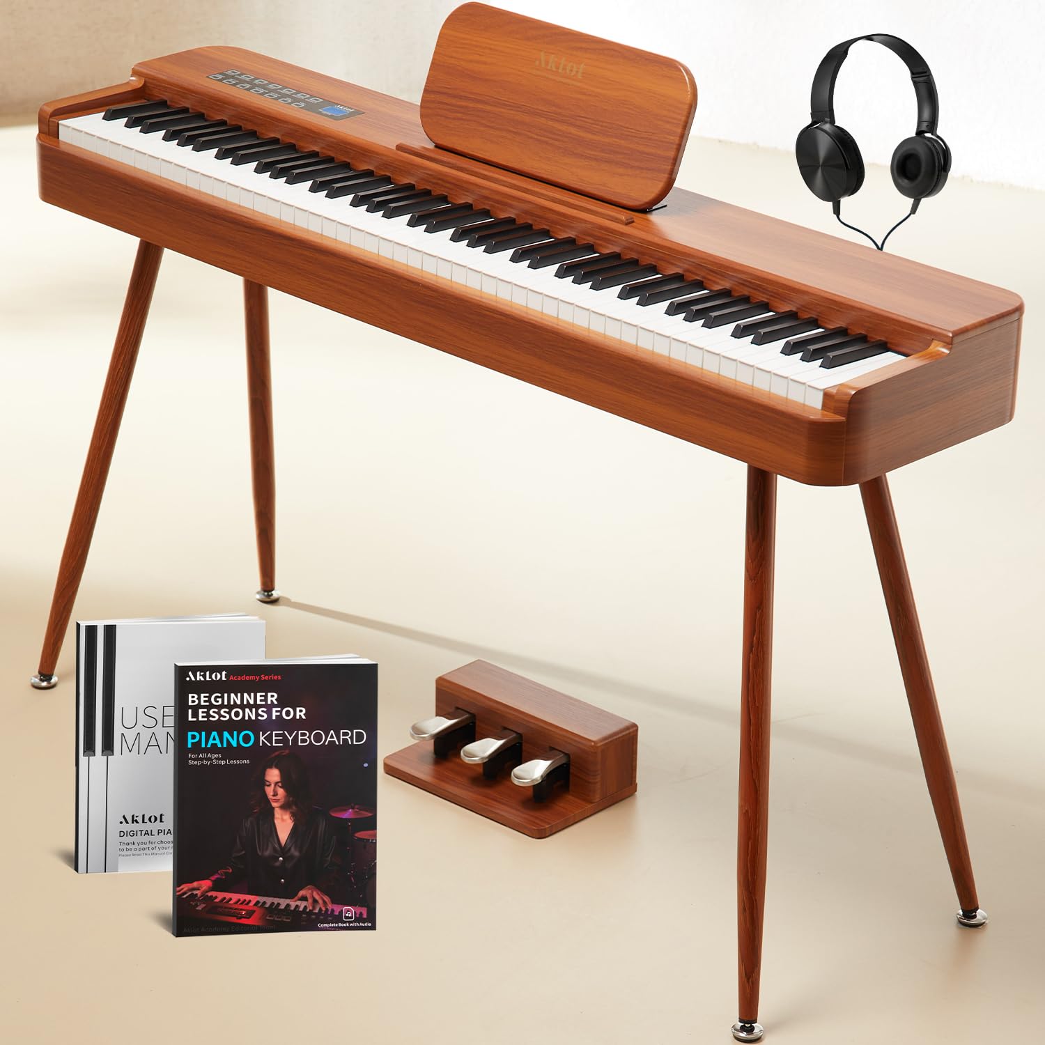 Amazon.com: AKLOT 88-Key Weighted Digital Piano: With Stand And